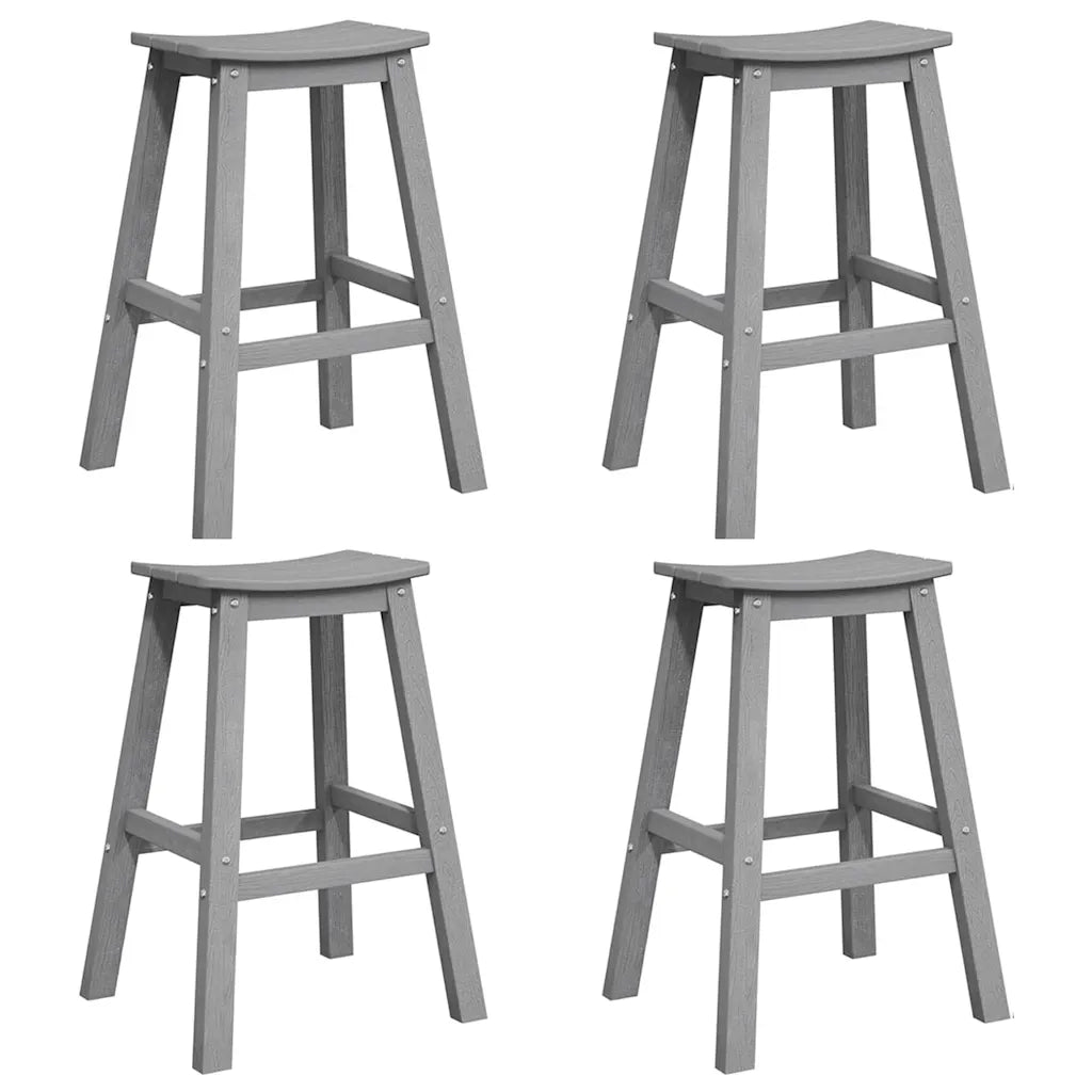 Set Bar da Giardino 4 pcs Grigio chiaro HDPE 3335806