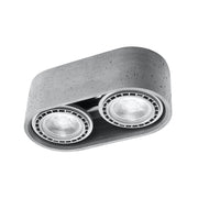 Spot soffitto Pure Lume PRIMO 2xGU10 in cemento grigio