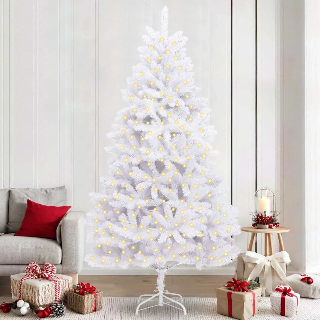 Albero di Natale artificiale Bianco 240 cm PVC e Metallo