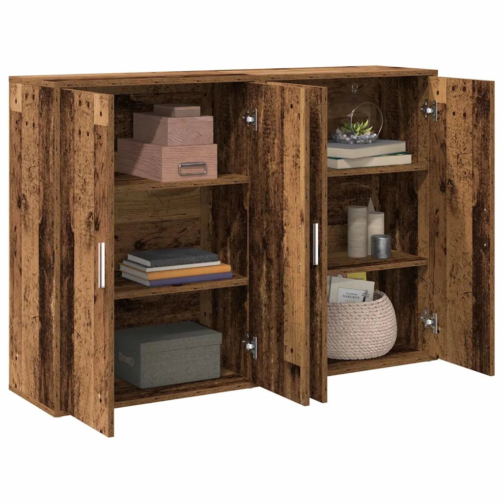 Credenza 2 pcs Legno vecchio 60 x 31 x 84 cm Legno multistrato 3334302