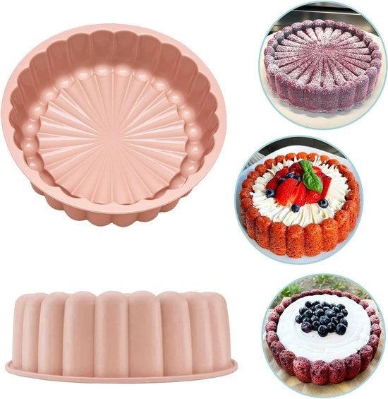Forma per torta in silicone - Rivestimento antiaderente - 1 pezzo - Rosso - 20 cm