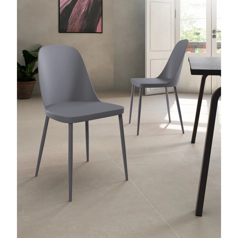 Sedia in polipropilene Tamara 46cm X 55cm H 80cm Stones