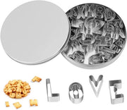 Set di forme per biscotti, alfabeti, lettere, fondant, biscotto, articoli DIY di plastica, simbolo, forma per biscotti, acciaio inossidabile, alfabeto, biscotti, cucina, gadget, accessori per cucina, set