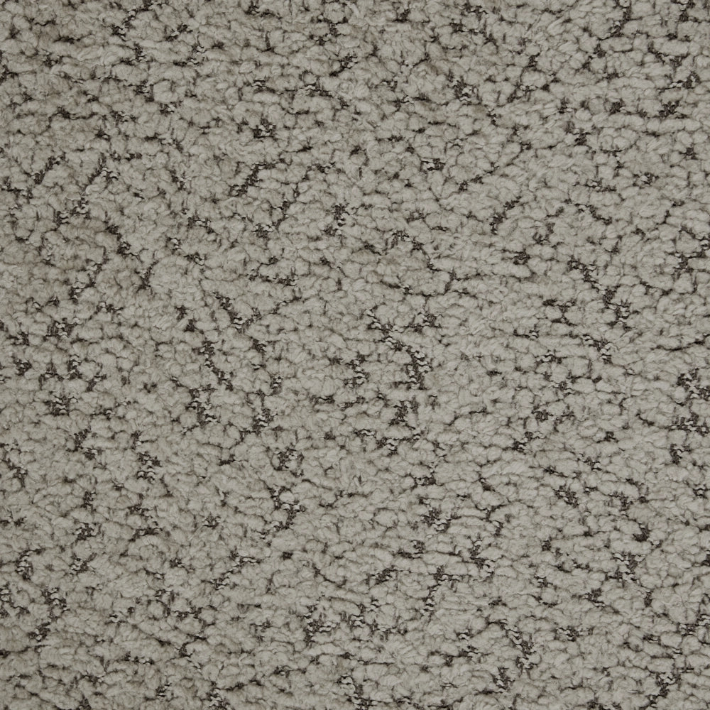 Set di 2 sedie da pranzo marrone chiaro e tortora con rivestimento bouclé e struttura in legno di gomma per sala da pranzo e cucina in stile retrò
