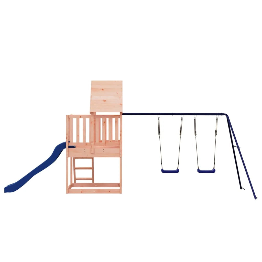 Area giochi all'aperto con altalene scivolo e robuste strutture per arrampicarsi  giochi da giardino 564 x 235 x 228 cm legno massello di abete Douglas 02_0004633