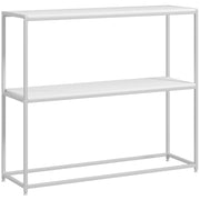 Tavolo console ¨C Zephmum ¨C Bianco metallo 100x30x87 cm