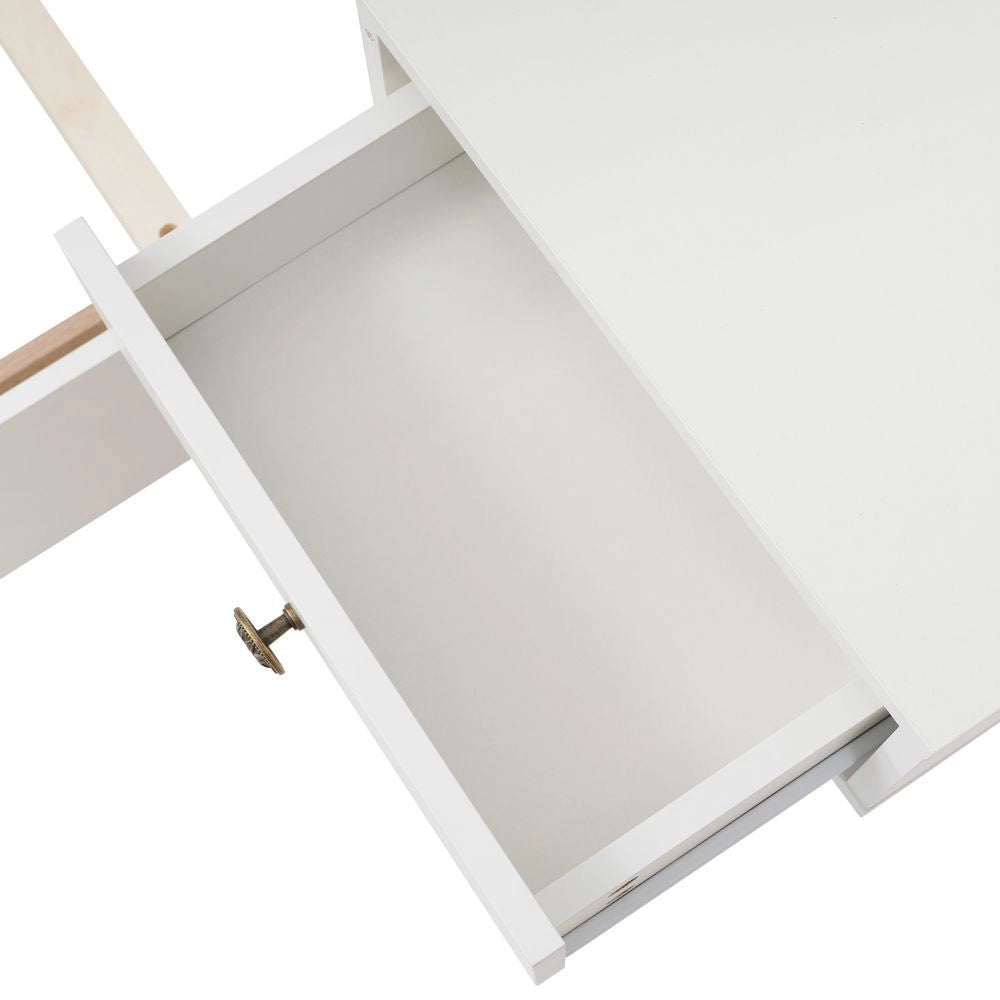 Letto matrimoniale - Xylo - 180x200cm - Bianco rovere - 2 comodini LED USB