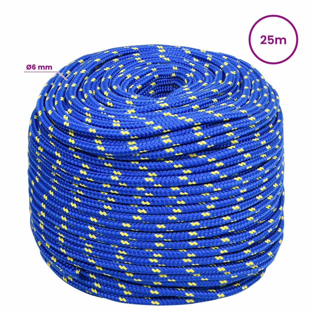 Corda multiuso 6 mm 25 m Blu PP 240 kg Carico massimo 3473102