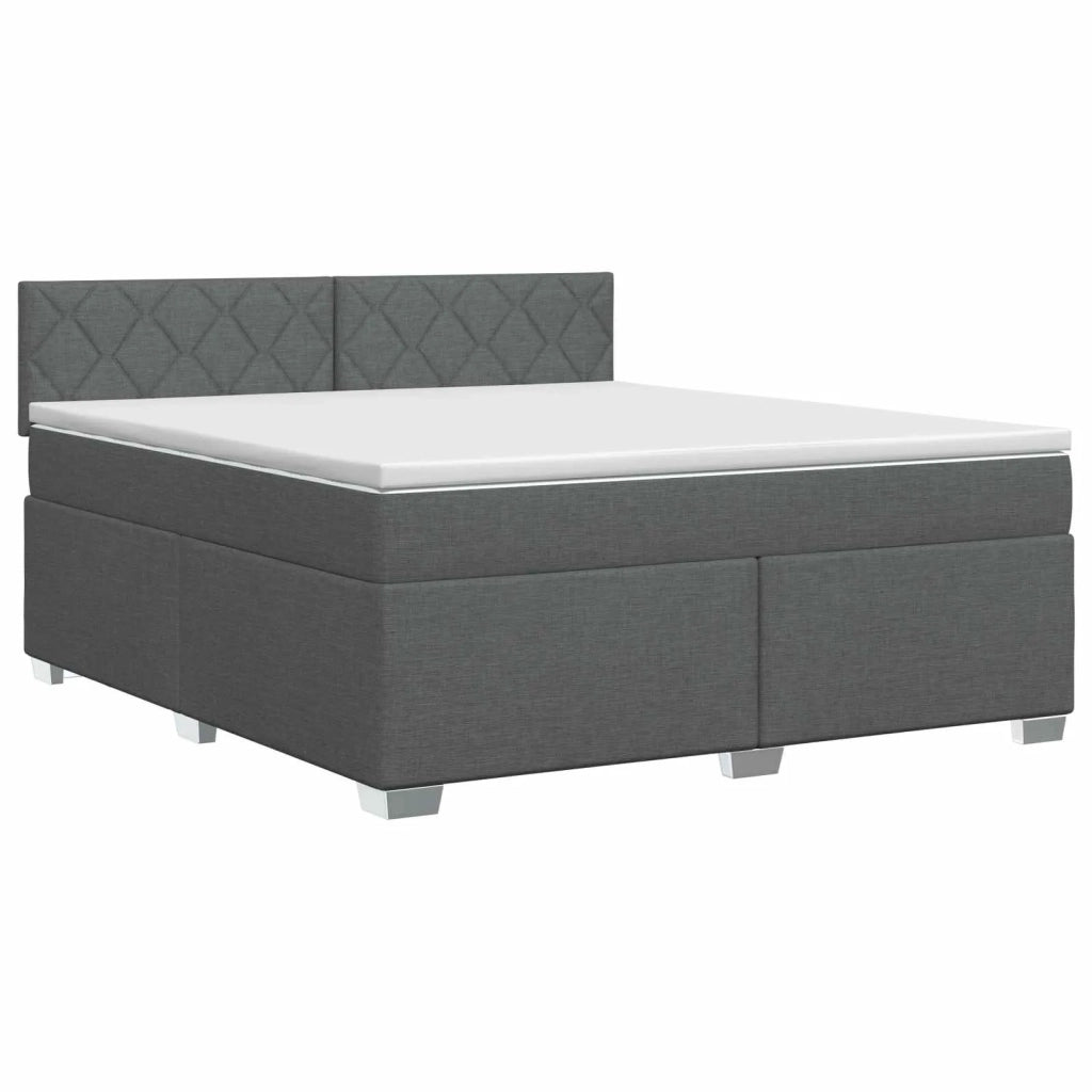 Letto box spring con materasso Grigio Scuro 140 x 200 cm 3450503
