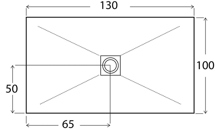 Piatto Doccia in Pietra 80x160 cm Bonussi Ardesia Stone Central Bianco