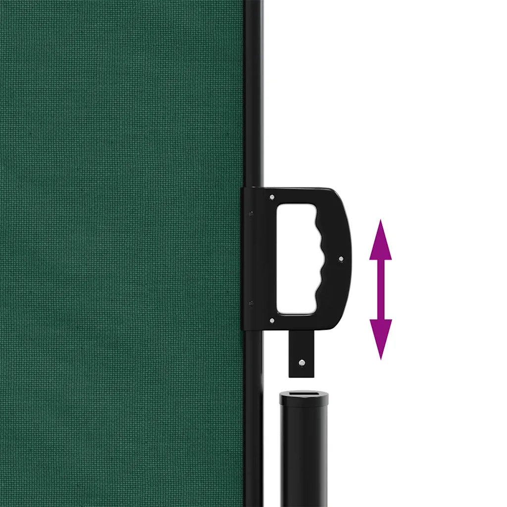 Tenda da Sole Laterale Retrattile Verde Scuro 140x600 cm 4004515