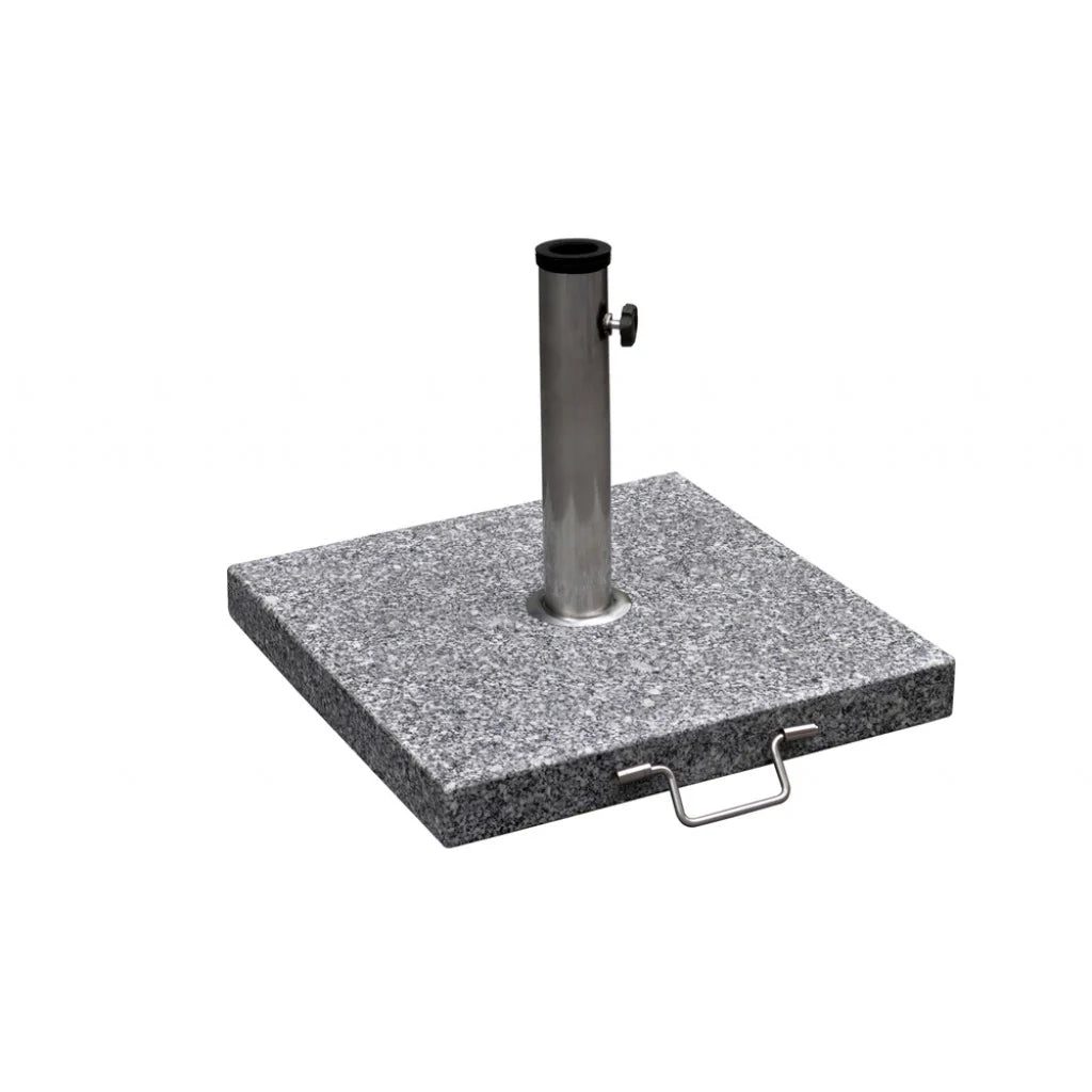 Base per ombrellone in granito lucidato 30 kg con ruote e maniglia da 38 a 48 mm grigio 2202026/2