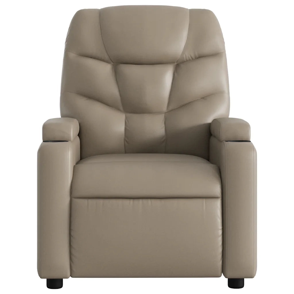 Poltrona Alzapersona Massaggio Elettrica Cappuccino Similpelle 3204685