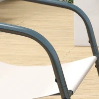 Salotto da Giardino con Divanetto, 2 Poltrone e Tavolino in Acciaio e Tessuto a Rete, Crema