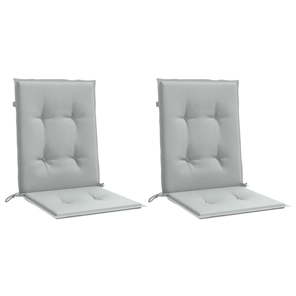 Cuscini Sedia Schiena Bassa 4 pz Grigio MÃ©lange 100x50x4 cm