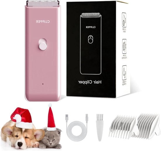 Trimmer per animali domestici ricaricabile - Apparecchio a spazzola a batteria - Rosso