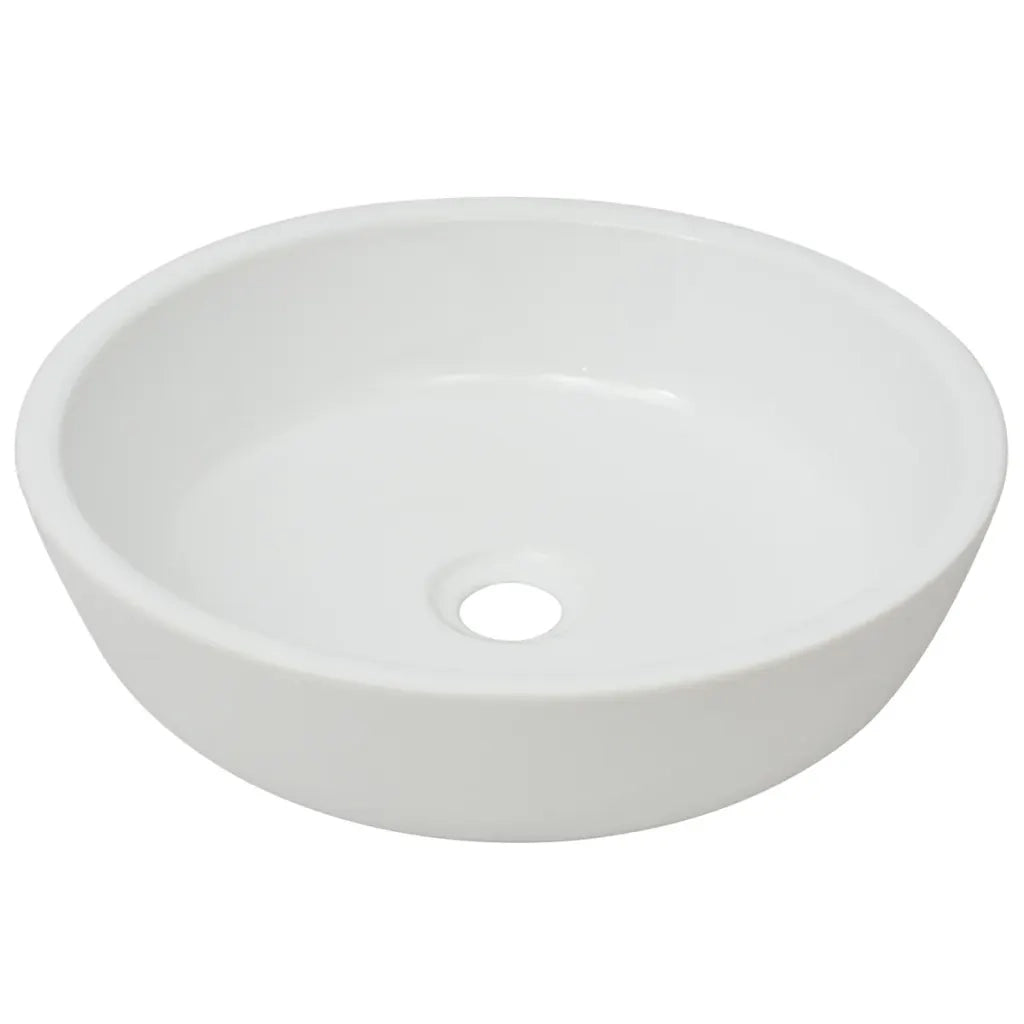 Lavandino Tondo in Ceramica Bianca 42x12 cm CFW5440137