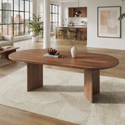 Tavolo allungabile con piano da 18 mm e angoli arrotondati in MDF noce per 4-6 e 6-8 persone 200 × 90 × 75 cm