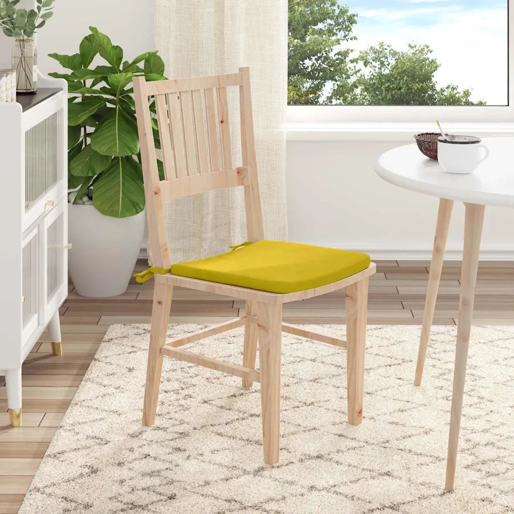 Cuscini per Seduta 4 pcs Giallo 40 x 40 x 3 cm Velluto