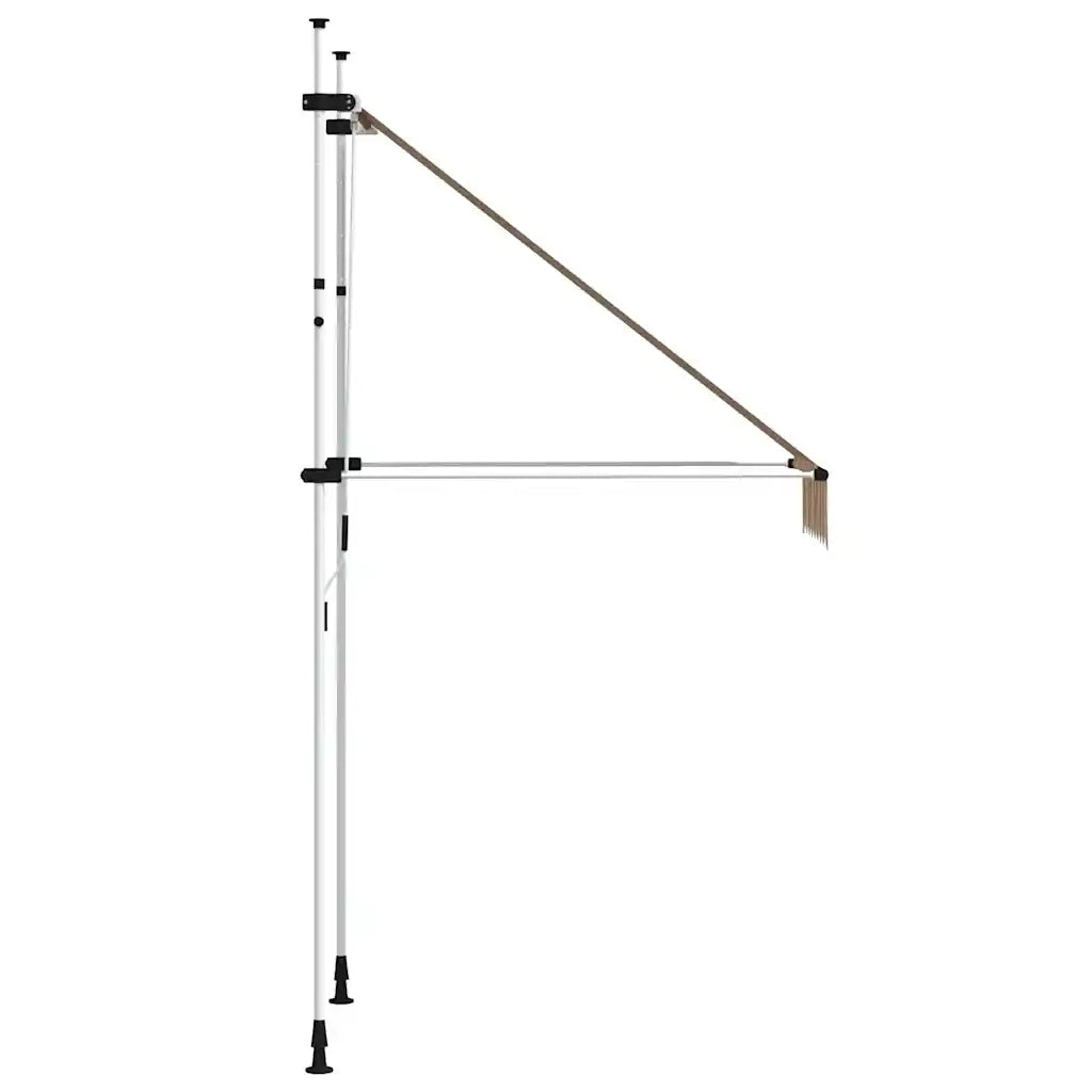 Tenda da Sole Retrattile Manuale-Tenda parasole per Patio 100 cm a Strisce Blu e Gialle