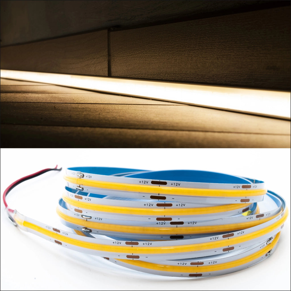 Striscia flessibile LED COB lineare lama luce continua profili 70W 12V 5M 7000lm 3000K