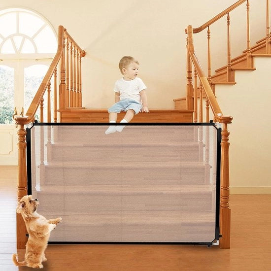 Sicurezza per scale - Barriera per scale - Protezione per bambini - Protezione per animali - Barriera per cani - Sicurezza in casa