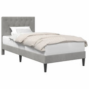 Letto singolo | Letto per adulti | Struttura del letto Grigio Chiaro 80 x 200 cm Velluto