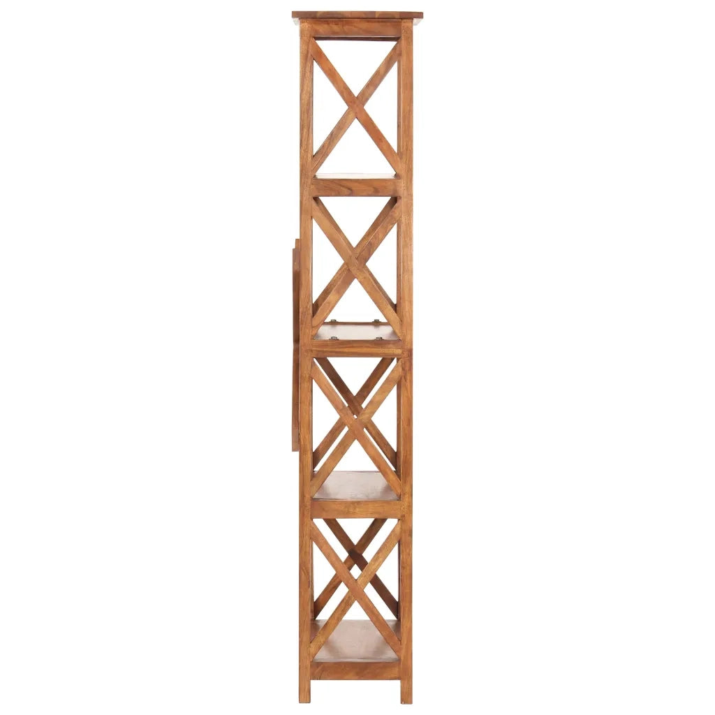 Libreria 60x30x160 cm Legno Massello Acacia Finitura Ambra 289625