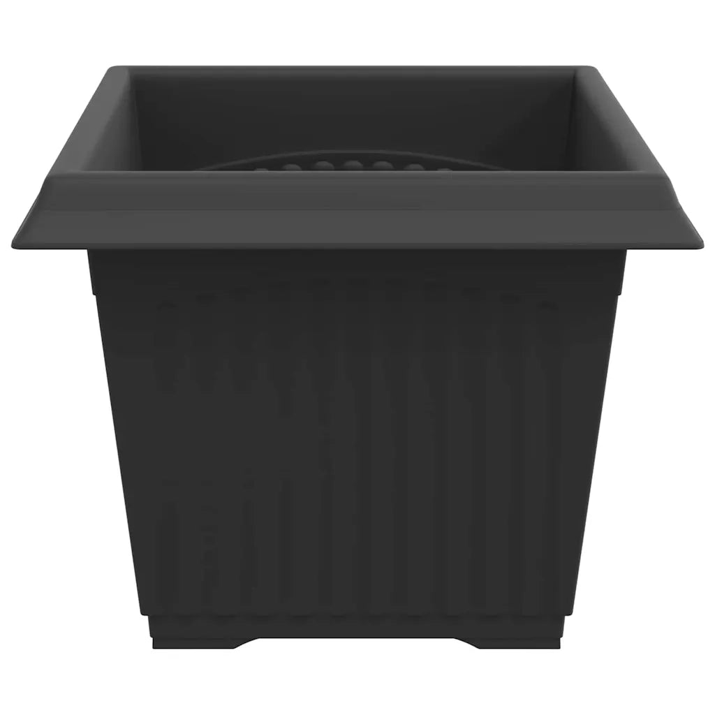 Vaso quadrato per fiori 6 pcs Nero 23 x 23 x 17,5 cm Plastica 42020336