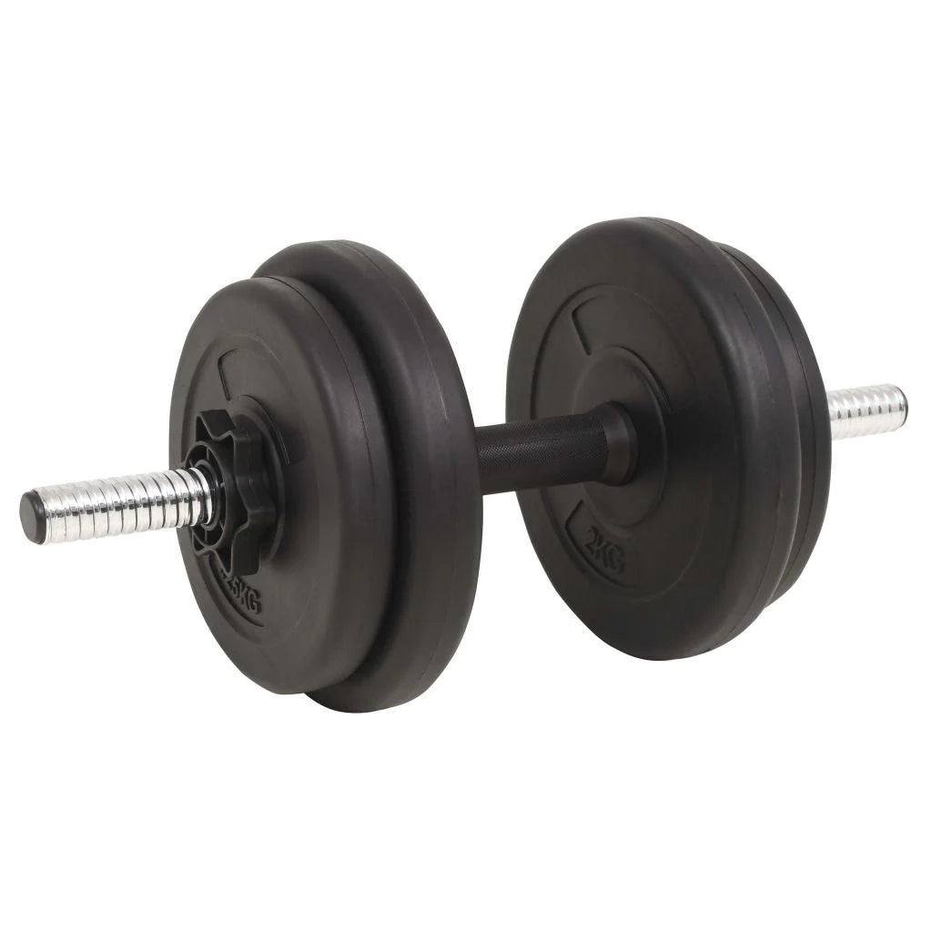 Set di manubri e bilanciere ondulato da 30 kg per fitness e bodybuilding nero 02_0000746