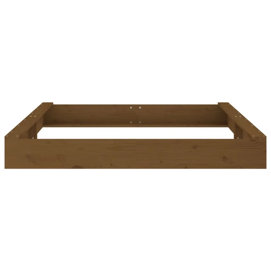 Sabbiera per bambini area giochi da giardino esterna con posti a sedere quadrati legno massello di pino marrone 02_0041522