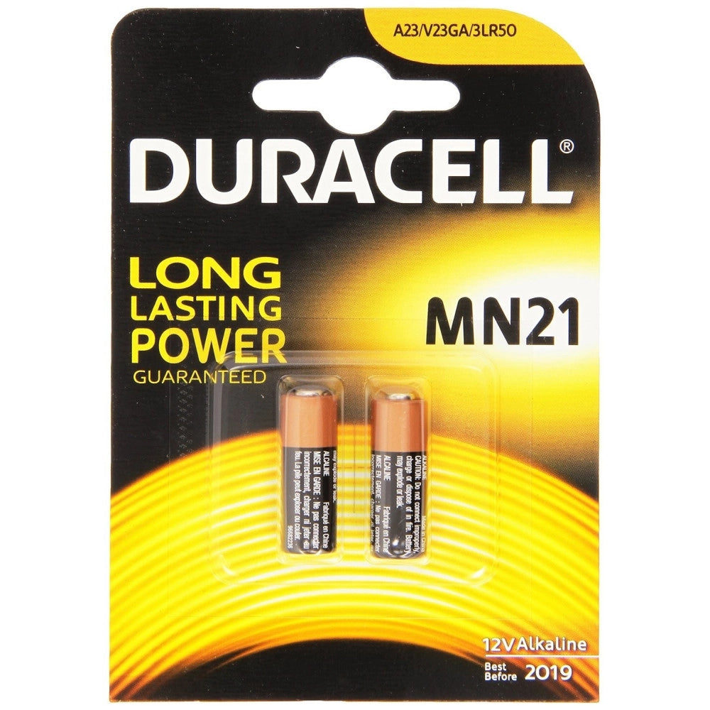 Trade Shop - 2x Batterie A23 Mn21 Duracell Alcalina 12v 23a V23ga Lr50 Pile Per Telecomando -