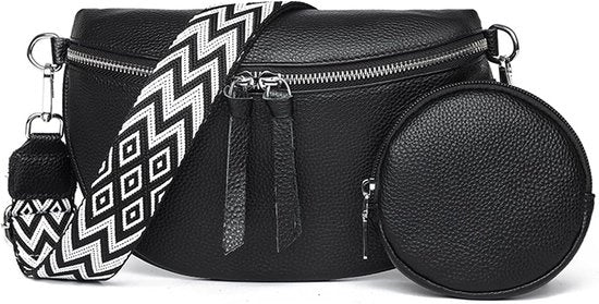 Borsa da braccio per donne - borsa per uso quotidiano - nero - pelle