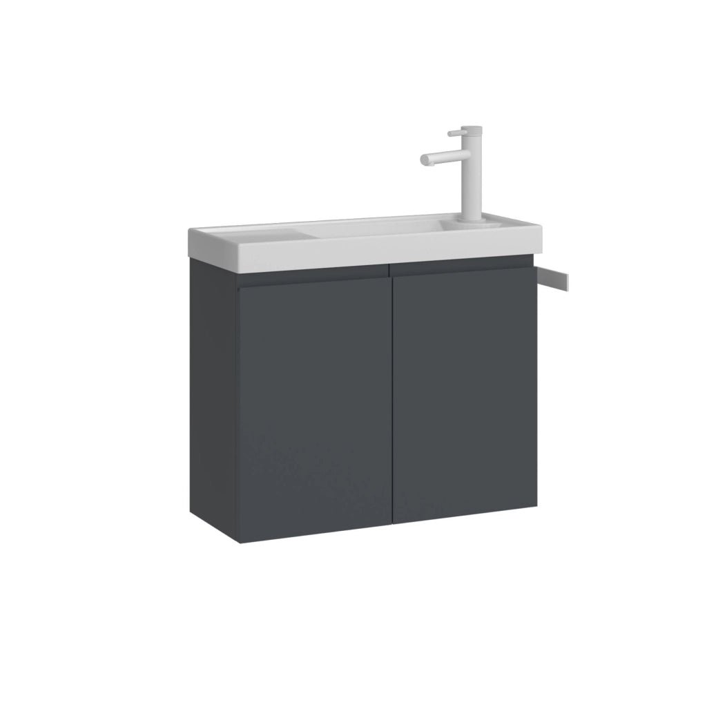 Mobile lavabo "Ferla 60" - 60 x 22 x 50 cm - Antracite opaco