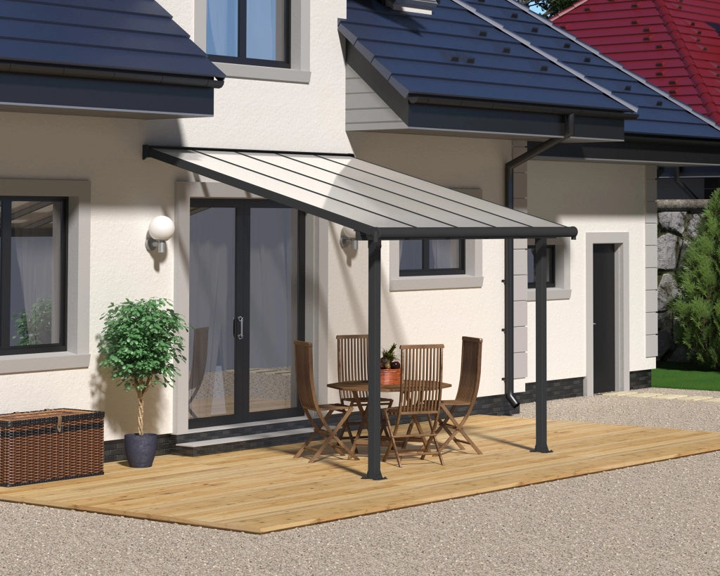 Canopia Olympia Pergola Addossata  in Alluminio 3X3 m Grigio