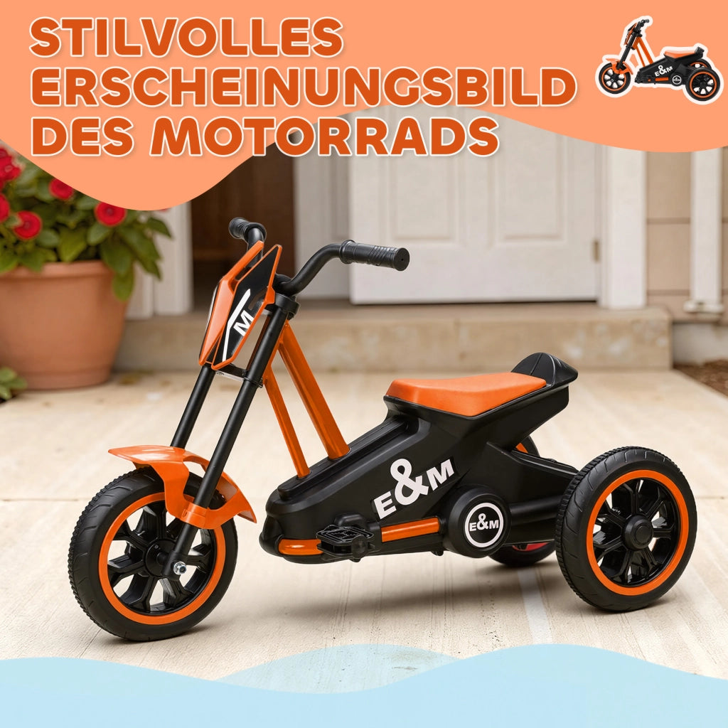 Triciclo Bambini ¨C zephmum ¨C Acciaio Arancione 79x44x50 cm