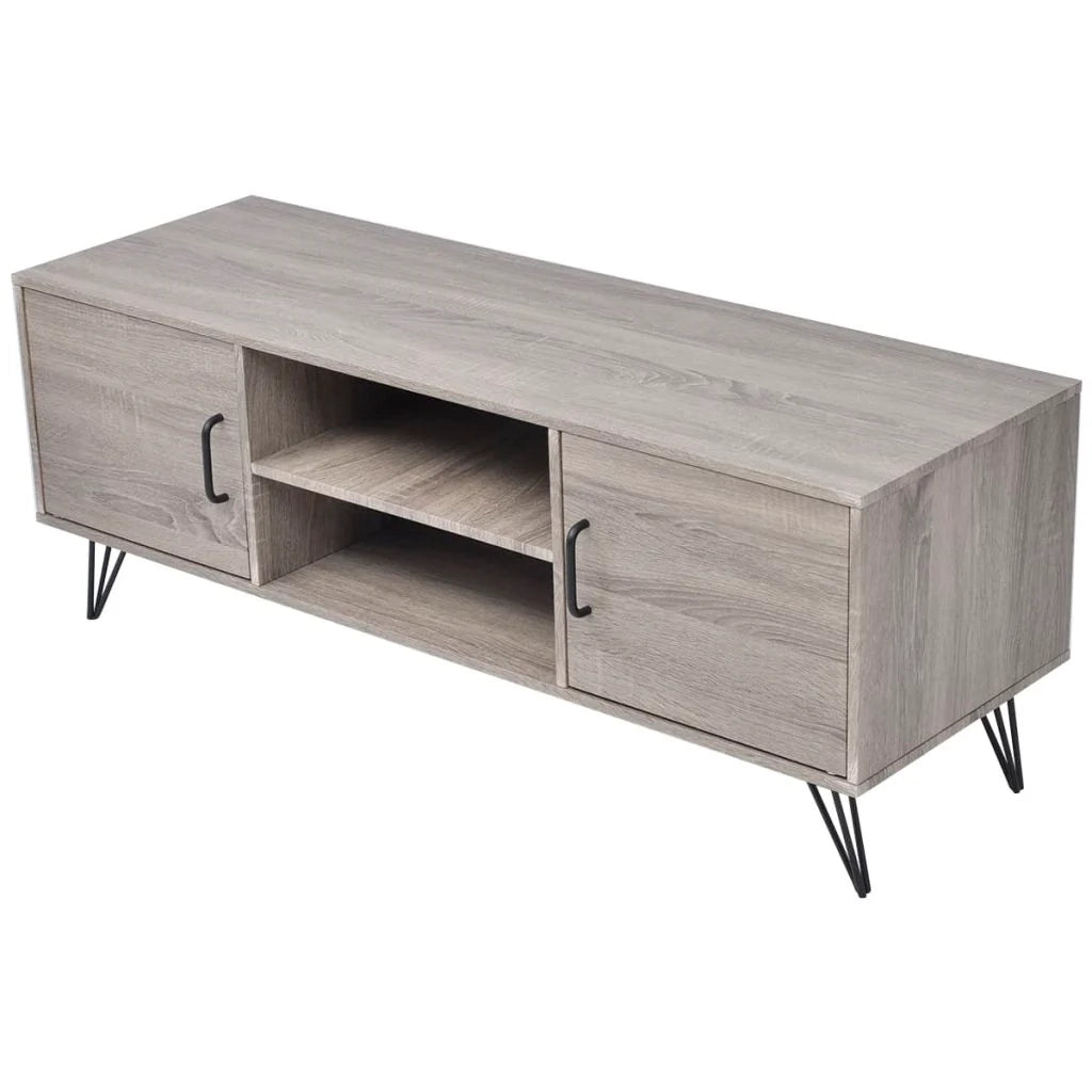 Mobile TV/credenza di design pratico 120 cm grigio 2502259