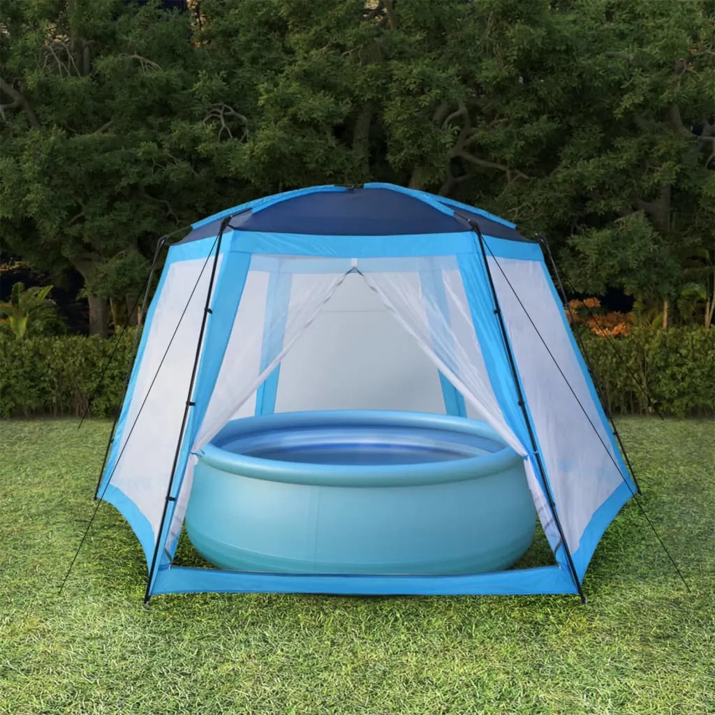 Tenda per Piscina in Tessuto 590x520x250 cm Blu cod mxl 50984