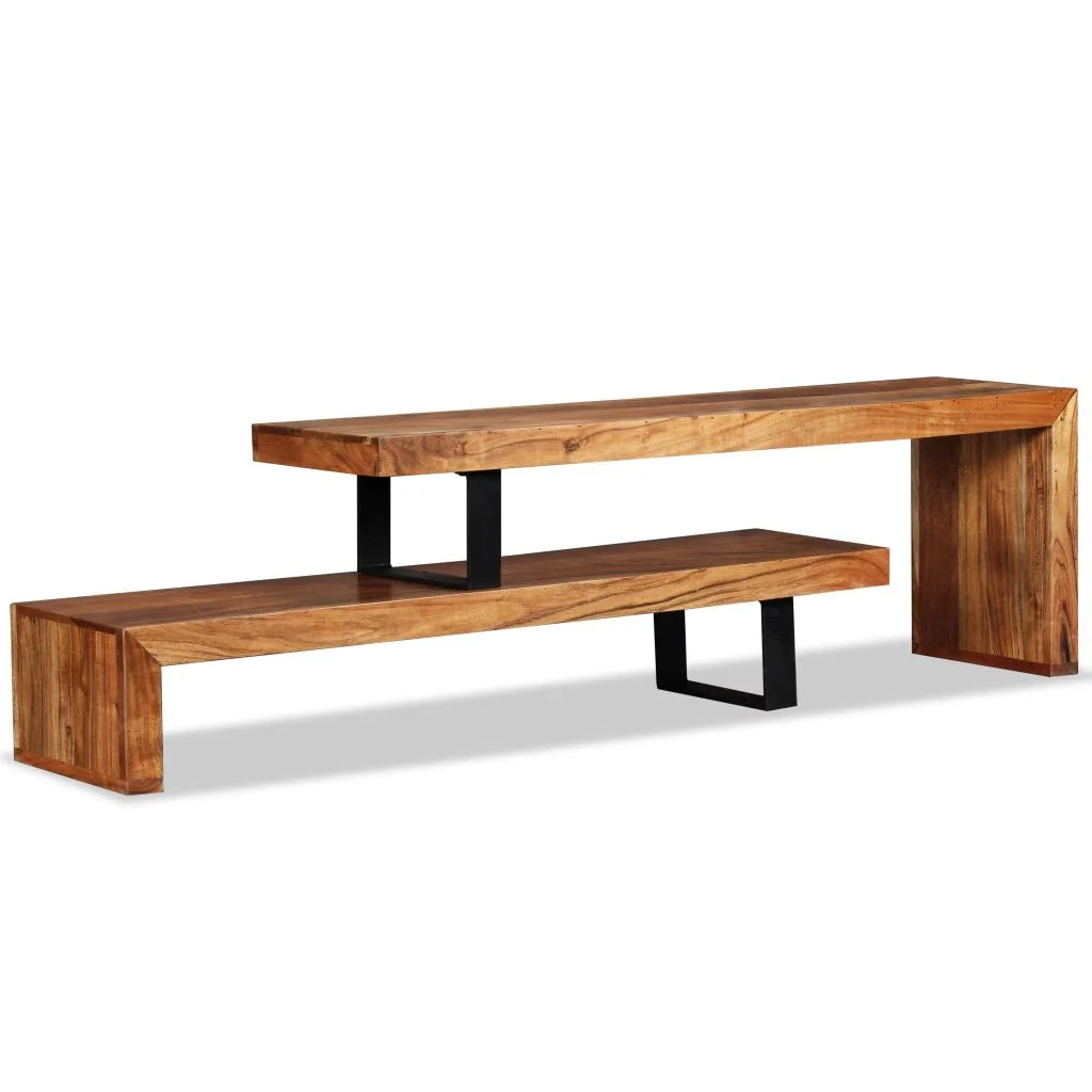 Pratico mobile porta TV/credenza di design in legno massello di acacia 2502036