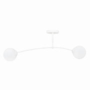 Plafoniera Emibig Pregos metallo 2xE14 bianca 60cm
