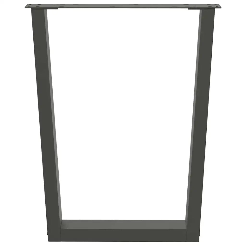 vidaXL Gambe per tavolo da pranzo a forma di V 2 pz Antracite 60x(72-73,3) cm Acciaio