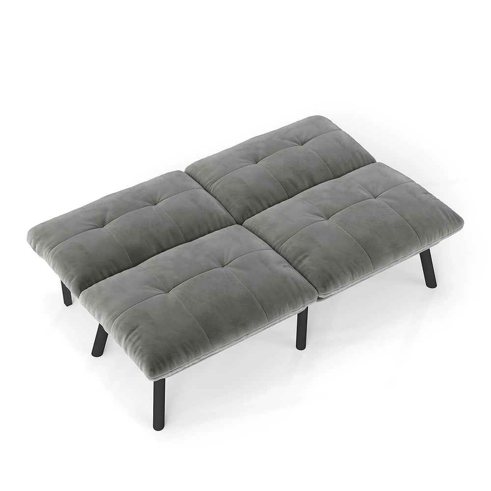 Divano letto - Xylo - 2 posti pieghevole grigio futon poco ingombrante