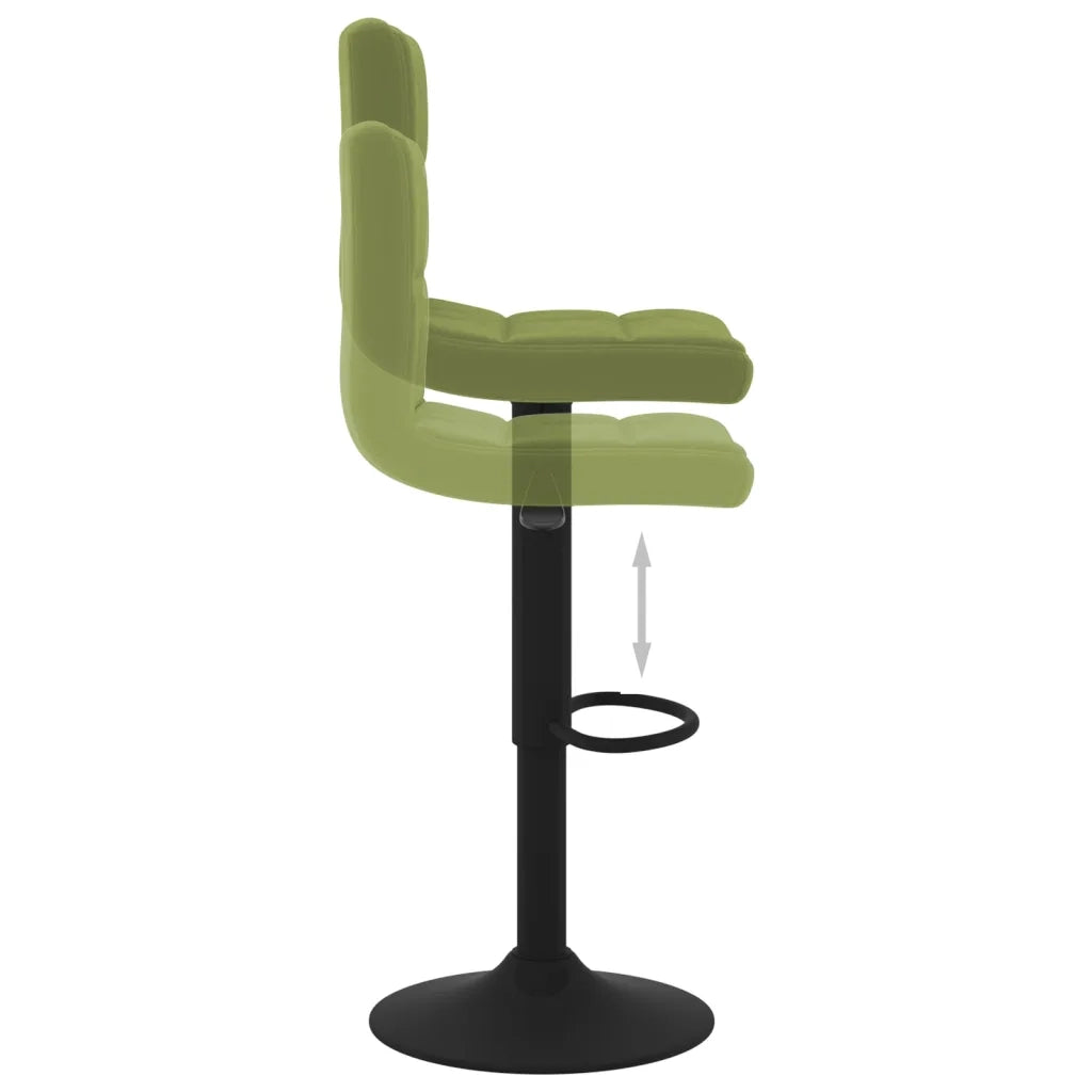 Sgabelli da Bar 2 pz Verde Chiaro in Velluto 334307