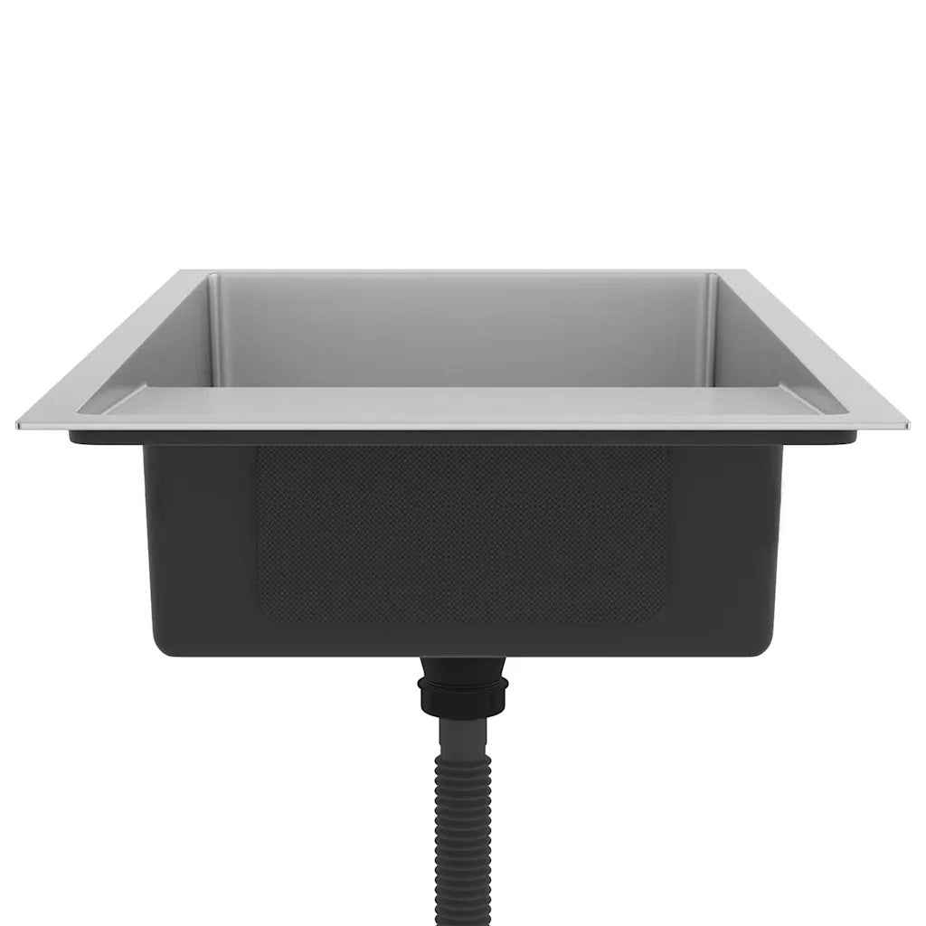 Lavello da Cucina Lavorato a Mano-Lavandino-Lavabo in Acciaio Inox 931822