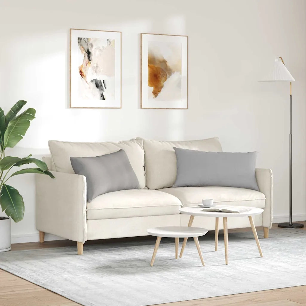 Cuscini da Divano 2 pz | Cuscini per sedie Grigio Nuvola 80 x 40 cm Tessuto