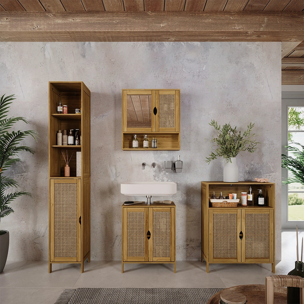 Mobile da bagno Liora Bambù 30 x 170 cm Vicco