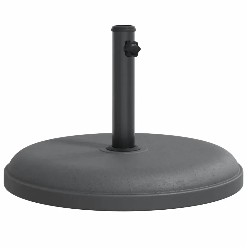 Base rotonda per ombrellone adatta a palo da 49,5 x 32 cm fissaggio a sgancio rapido plastica grigio scuro 02_0047467