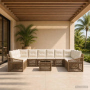 Set Divano da Giardino 11 pcs Beige polyrattan 3436119