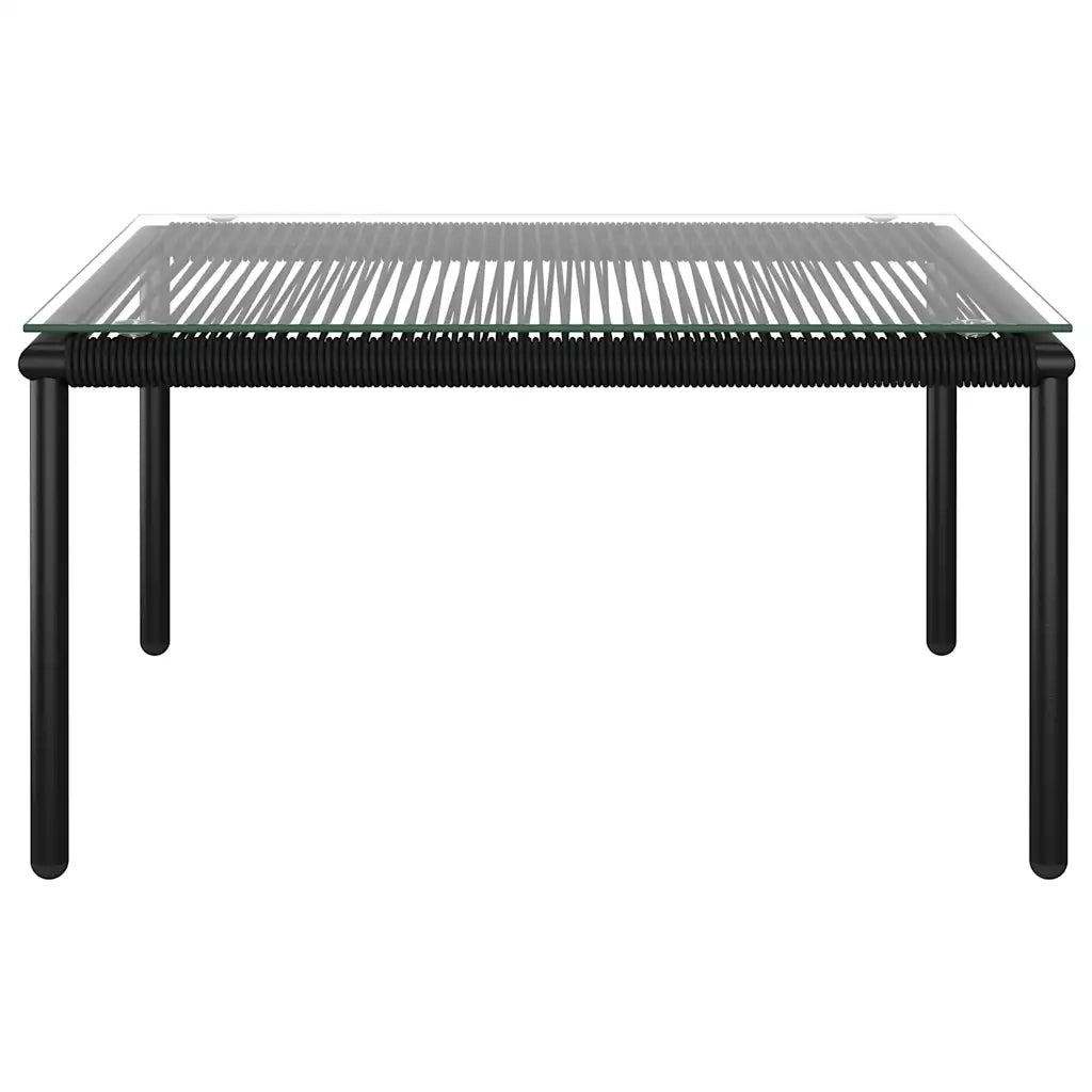Set Divani da Giardino 6 pz con Cuscini Neri in PVC 48589