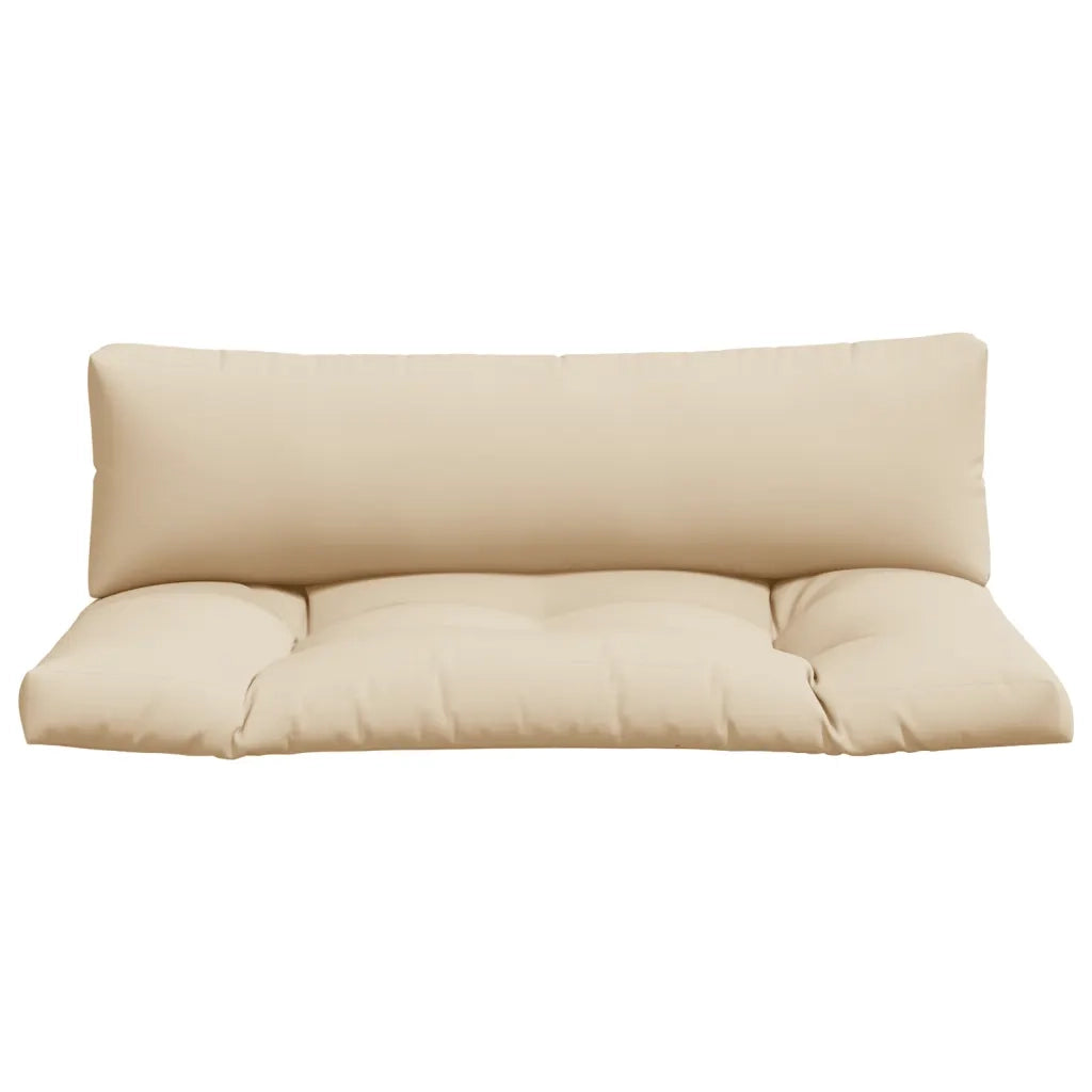 Cuscini per Pallet 2 pz Beige in Tessuto